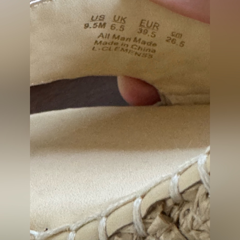 Franco Sarto Clemens Womens Espadrille Wedge Sandal Natural Tan US Size 9.5 - Picture 7 of 8